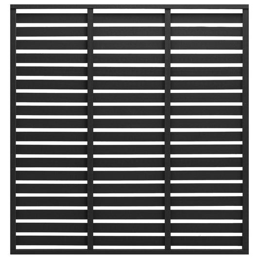 Schuttingpaneel – Tuinscherm – Tuinafscheiding – Hekpaneel – Tuinschutting – Hout-Kunststofcomposiet – 180x180 cm – Onderhoudsvriendelijk – Weerbestendig - Zwart