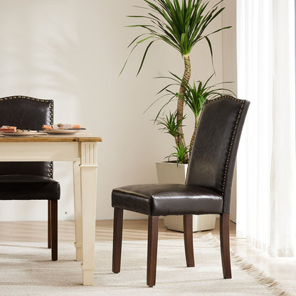 Eetkamerstoelen – Keukenstoelen – Kuipstoelen – Stoffen Stoelen – Houten Poten – Set van 2 – Comfortabele Zitting – Nagelrandafwerking