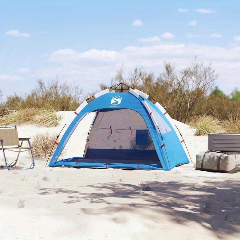 Tent – Strandtent – Pop-up Tent – Koepeltent – Kampeertent – Lichtgewicht Polyester – Snel Opzetten – Blauw – 2 Persoons