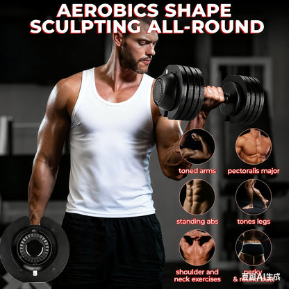 Verstelbare Dumbbell – Halter – Gewicht – Krachttrainer – Fitnessgewicht – 20 kg – Antislip Handgreep – Stabiele Basis