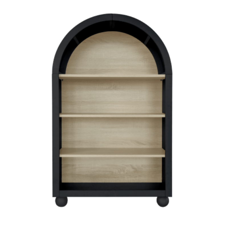 Boekenkast – Boekenrek – Opbergkast – Vakkenkast – Stellingkast – Zwart Hout – 120 cm Hoog – Draagvermogen 100 kg – Geen Montage Nodig
