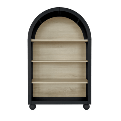 Boekenkast – Boekenrek – Opbergkast – Vakkenkast – Stellingkast – Zwart Hout – 120 cm Hoog – Draagvermogen 100 kg – Geen Montage Nodig