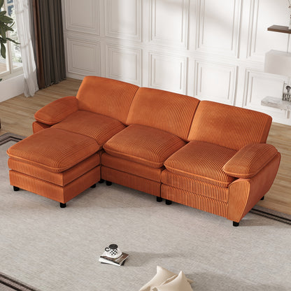 Driezitsbank Zwart – Sofa – Bank – Slaapbank – Fauteuil – Comfortabel Gestoffeerd – Incl. Ottoman – Houten Frame