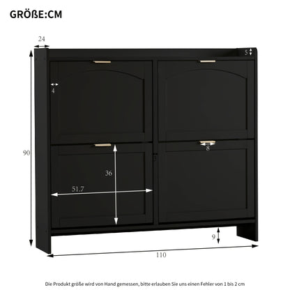 Schoenenkast – Schoenenrek – Schoenopberger – Halmeubel – Mudroomkast – Modern Metaal en Bamboe – Ruimtebesparend Design – Stevig en Duurzaam