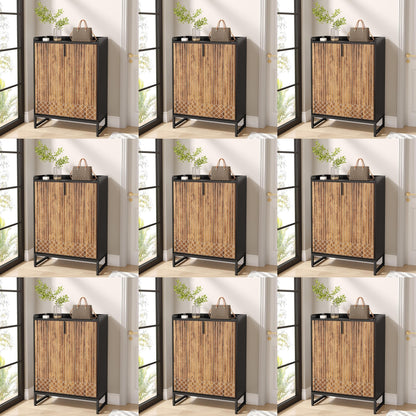 Schoenenkast – Schoenopberger – Schoenrek – Schoenbord – Schoenmeubel – 25 Paar Capaciteit – Stabiele Houten Constructie Zwart & Bruin