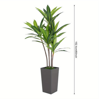 Kunstplant Agave – Nepplant Vetplant Kamerplant Potplant – 152,4 cm Hoog – Duurzaam PE Kunststof – Onderhoudsvriendelijk & Natuurgetrouw