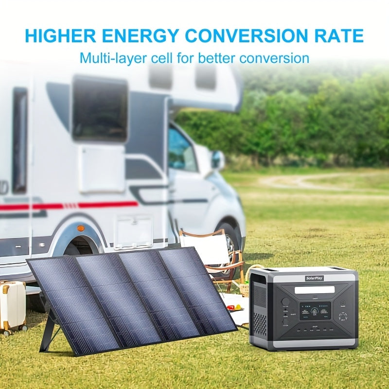 Powerstation – Draagbare Generator – Mobiele Stroomvoorziening – Powerbank – Krachtcentrale – 2400W Piekvermogen – 2160Wh Capaciteit met 200W Zonnepaneel