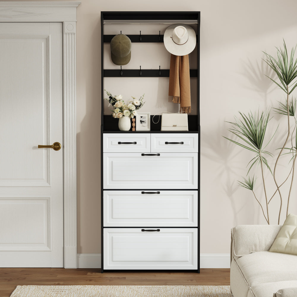 Halmeubel – Entree Organizer – Schoenkast – Kapstok – Opbergkast – Ruimtebesparend Design – Duurzaam Niet-Houten Materiaal