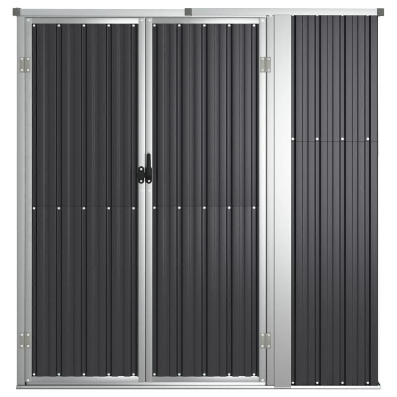 Tuinhuis – Tuinkast – Buitenschuur – Opslagkast – Gereedschapskast – Antraciet – Gegalvaniseerd Staal – 161x89x161 cm