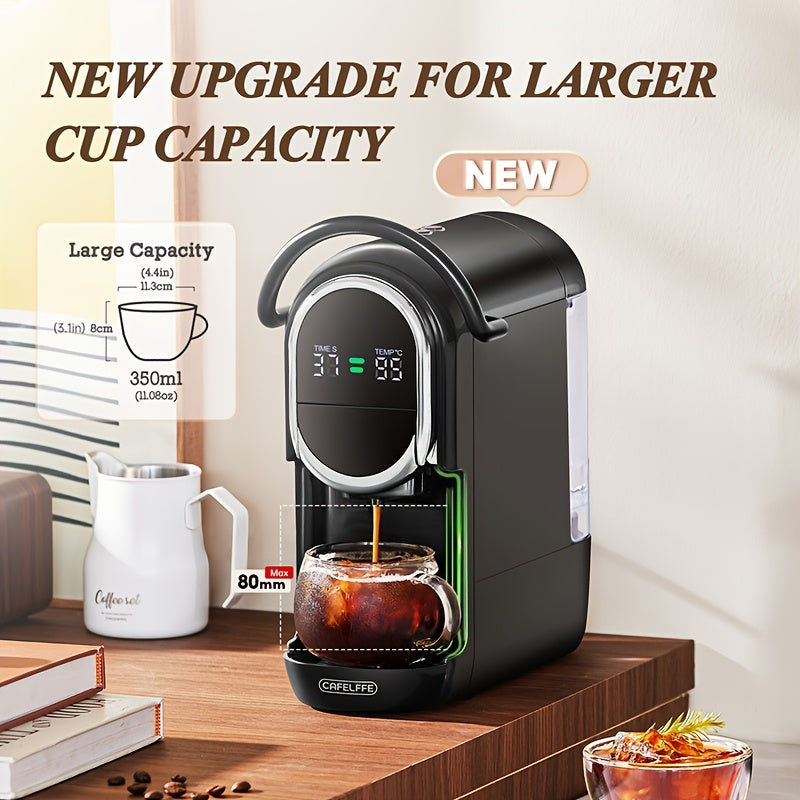 Koffiecupmachine – Capsulekoffiemachine – Espresso-apparaat – Koffiezetapparaat – Machine voor Koffiecapsules – 4-in-1 Compatibel met Diverse Capsules – 19 Bar Pomp met LCD Display