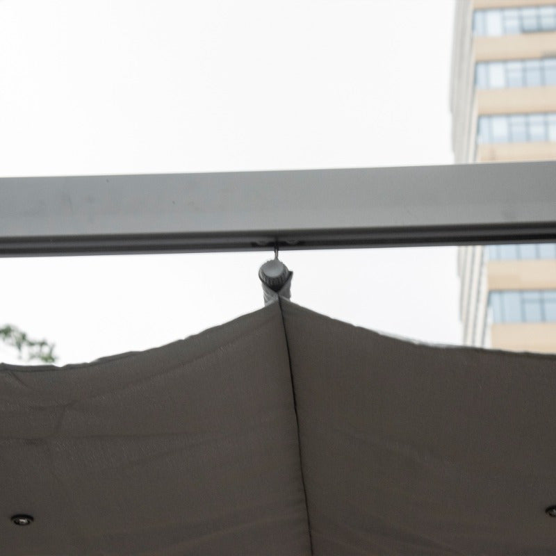 Tuinkamer – Pergola – Tuinpaviljoen – Overkapping – Partytent – Aluminium Frame – Verstelbaar Schuifdak 3x3m – Weerbestendig & Lichtgewicht