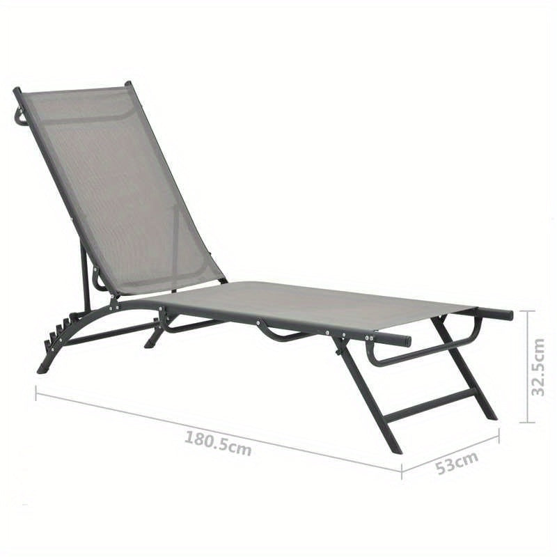 Terrasstoel – Tuinstoel – Buitenstoel – Campingstoel – Strandstoel – Stalen Frame – Ergonomisch & Lichtgewicht 2-Pack
