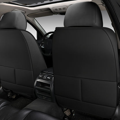 Universal PU Leather Car Seat Covers Full Set, for Vw Golf, Tiguan, Passat, T-Roc,, Touran, Arteon, ID.4, Adjustable for Front and Rear Seats, Five-Seat All-Season Car Seat Protectors, Non-Slip with Airbag Compatibility