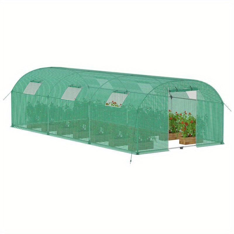 Kassenfolie – Folie Tuinkas – Plantenkas Kasfolie – Broeikasfolie – 3x6 Meter – Met Ventilatieramen – Transparant Stevig Plastic