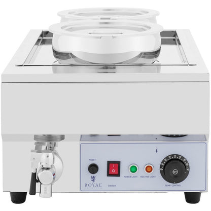 Electric Fondue Set, Chocolate Soup Station with 2 X 7 L Pots, 1500 W - QUORE