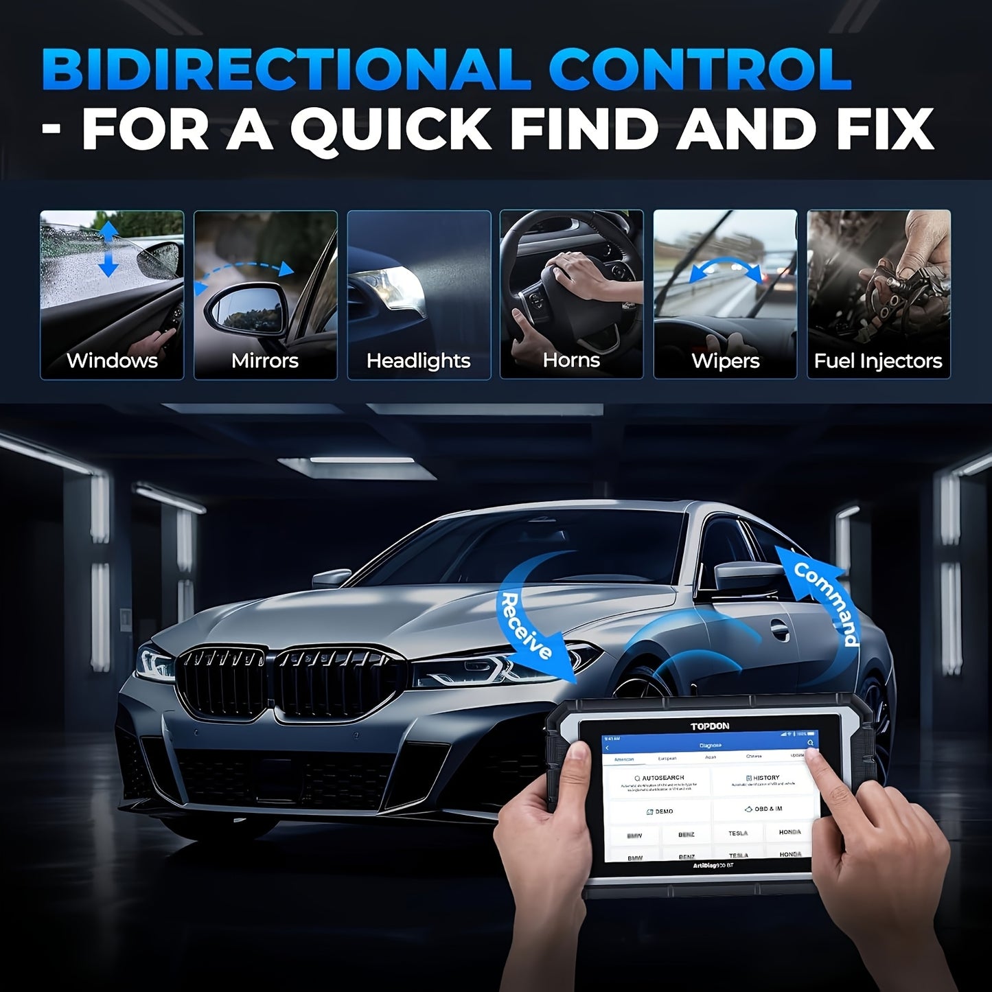 OBD2 Scanner BMW – Diagnoseapparaat – Foutcodelezer – Uitlezer – Systeemscanner – Volledige Systeemdiagnose – Batterijregistratie – CBS & EGS Reset