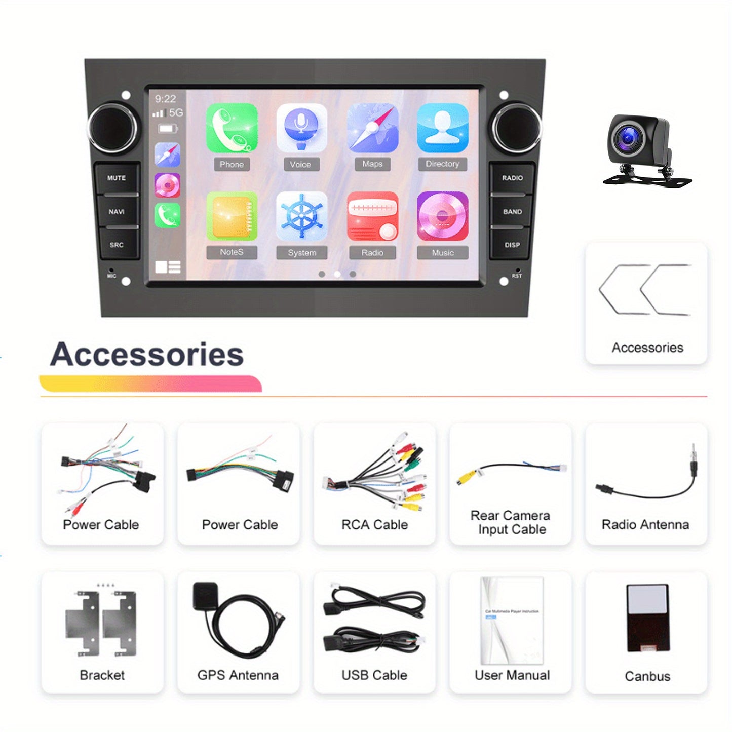 Autoradio – Car Stereo – Multimedia Speler – Auto Radio – GPS Navigatie – Android 13 – 7 Inch Touchscreen – Mirror Link & Stuurwielbediening