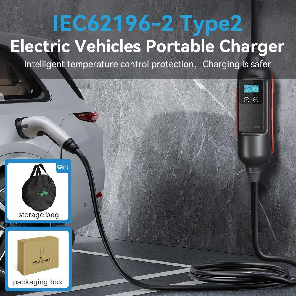 22 KW Type 2 Laadpaal – EV Oplaadstation – Elektrische Autolader – Wandlader – Driefasige Evse – 32A Stroom – App Bediening – Compact Design