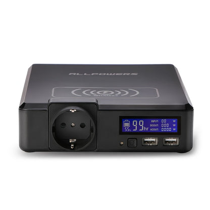 Draagbare Powerbank – Powerstation – Externe Accu – Mobiele Oplader – Solar Generator – 154Wh 200W – Draadloos Opladen – AC Uitgang