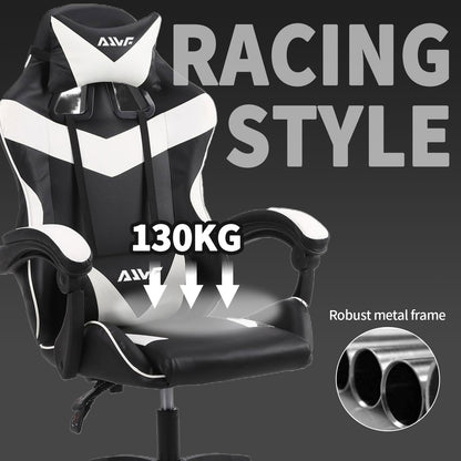 High-Back Gaming Chair PC Office Chair Computer Racing Chair PU Desk Task Chair Ergonomic Executive Swivel Rolling Chair with Lumbar Support for Back Pain Women, Men