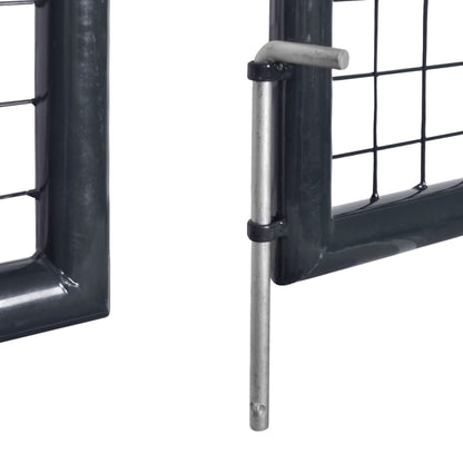 Tuinpoort – Tuindeur – Hek – Afsluithek – Poort – Gegalvaniseerd Staal – 175 cm Hoogte – Roestbestendig Met Slot En Sleutels