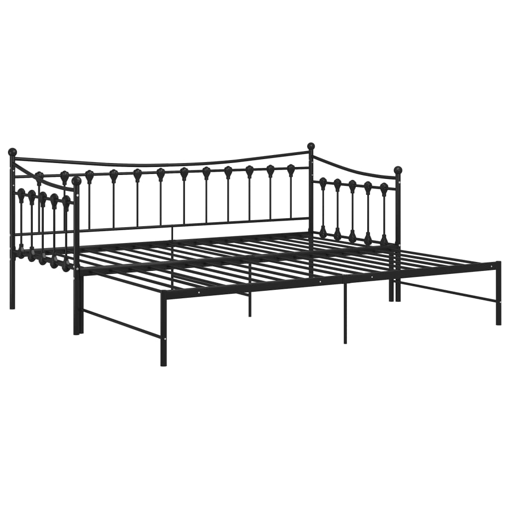 Bedbank – Slaapbank – Sofa Bed – Logeerbed – Uittrekbare Bedbank – Metalen Frame – 90x200 cm – Ruimtebesparend Ontwerp