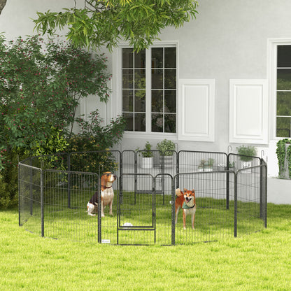 Dierenren – Hondenren – Konijnenren – Knaagdierren – Huisdierenren – Modulair Stalen Design – Afsluitbare Deur & Weerbestendig Grijs