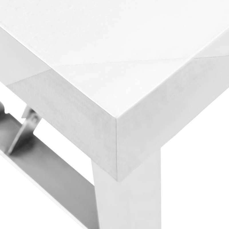 Foldable Kitchen Work Table 100X60X80 Cm Stainless Steel, Adjustable Multifunctional Stainless Steel Workshop Kitchen Table