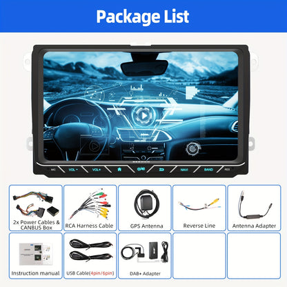 Android 14 Autoradio – Multimedia Speler – Car Stereo – Navigatiesysteem – Touchscreen Radio – 9 Inch IPS Scherm – DAB+ Digitale Radio – Achteruitrijcamera & Microfoon