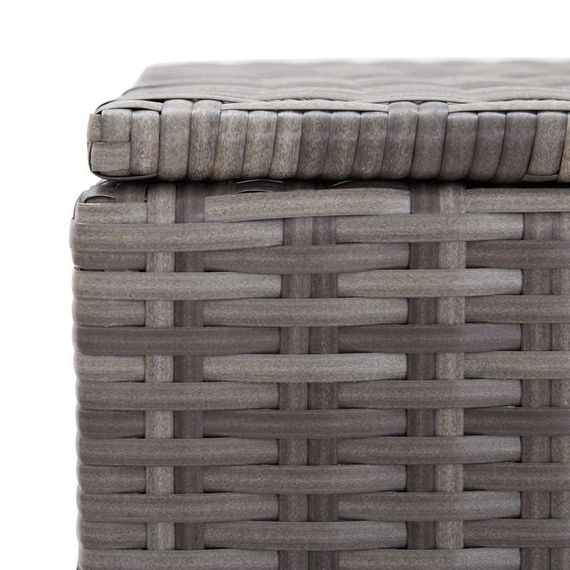 Opbergbox – Opbergdoos – Opbergkast – Opbergcontainer – Buitenopslag – Grijs Poly Rattan – 100x50x50 cm – Weerbestendig Met Gasveren