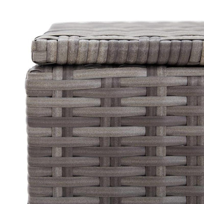 Opbergbox – Opbergdoos – Opbergkast – Opbergcontainer – Buitenopslag – Grijs Poly Rattan – 100x50x50 cm – Weerbestendig Met Gasveren