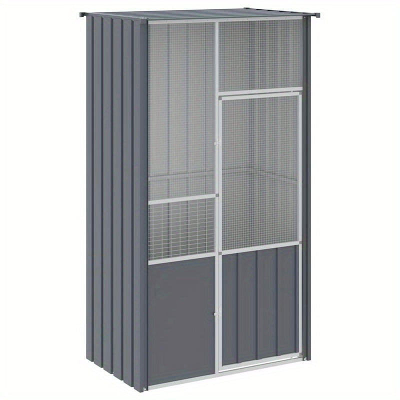 Volière – Vogelkooi – Vogelverblijf – Vogelren – Vogelhok – Gegalvaniseerd Staal – 115x78x200 cm – Roestbestendig – Eenvoudig Schoon te Maken