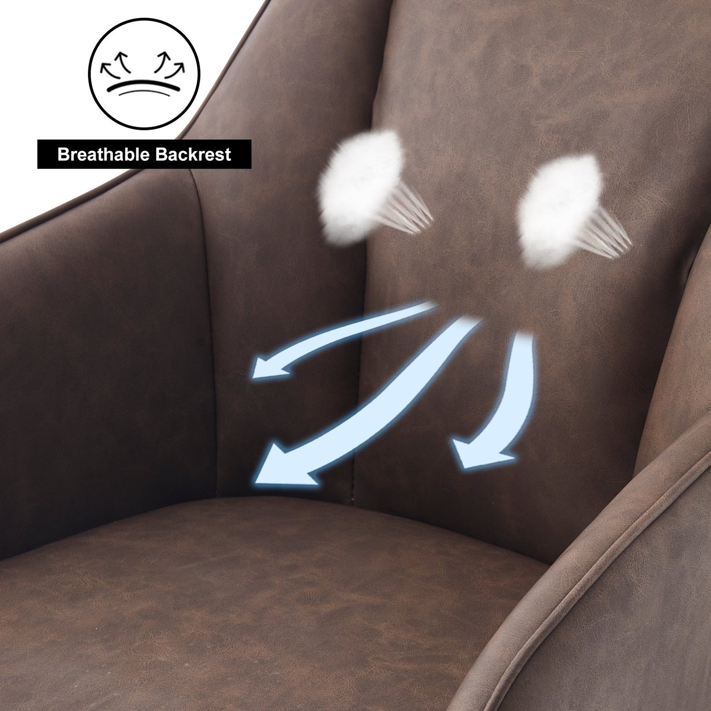Eetkamerstoel – Stoel – Kuipstoel – Dinerstoel – Armstoel – Kunstleer – Memory Foam Zitkussen – Metalen Frame