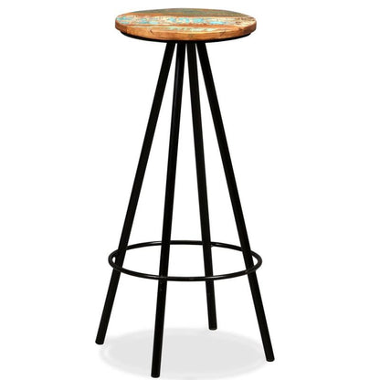 Bar stool 2pcs of solid old wood, Dining Room Furniture, Pub Stools, Modern Stool, Contemporary Seating, Fabric Upholstery Stool, Backrest Stool