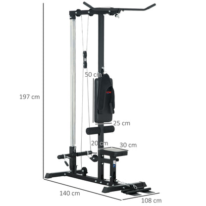 Fitnessstation – Krachtstation – Home Gym – Spiertrainingsapparaat – Trainingsbank – Verstelbare Zitting – Max. Belasting 110 kg