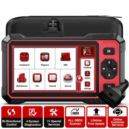 OBD2 Scanner – Autodiagnose Tool – Foutcode Lezer – Diagnosetester – Auto Scanner – Bidirectionele Bediening – 28 Resetfuncties