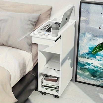 Opbergkastje – Opbergmeubel – Ladenkast – Kleine Kast – Mobiele Kast – Verrijdbaar met Remwieltjes – Compact 25x45x70 cm – Ruimtebesparend Kunststof