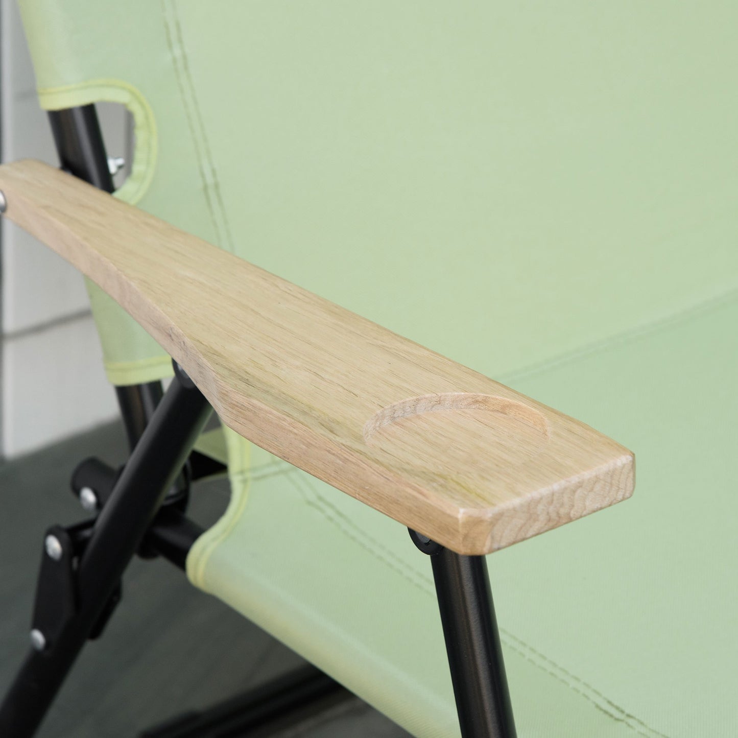 2-Persoons Campingstoel – Tweezits Vouwstoel – Dubbele Outdoor Stoel – Inclusief Bekerhouders – Groen – Stevig Stalen Frame – Compact Opvouwbaar