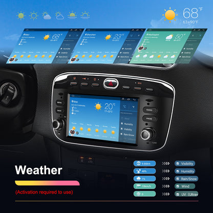 Autoradio – Multimedia Systeem – Car Stereo – Navigatiesysteem – Android Radio – 6,2 Inch HD Scherm – Android 13 Besturingssysteem – WiFi & CarPlay Zonder Camera en Microfoon