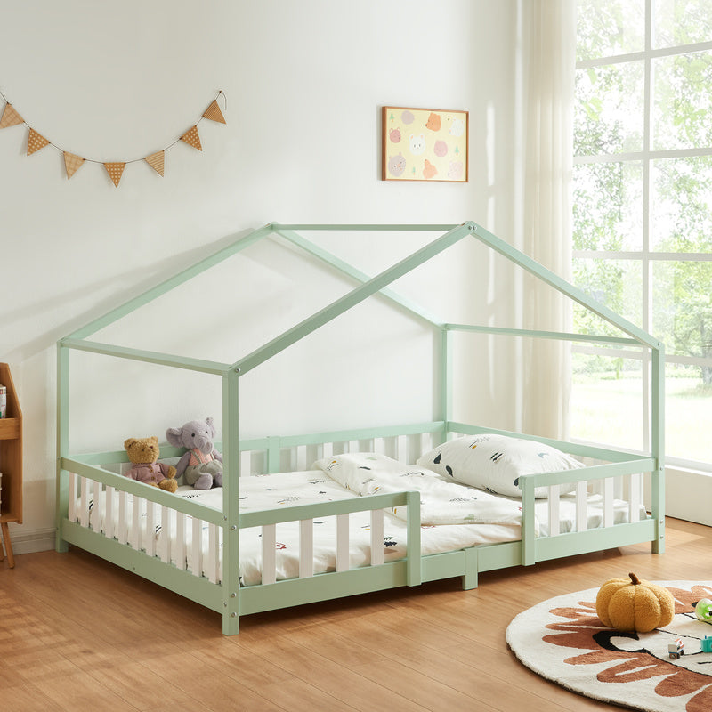 Kinderbed – Kinderbedden – Bedhuisje – Kinderbed Frame – Kinderbed 120x200cm – Valbeveiliging – Massief Dennenhout