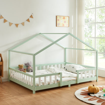 Kinderbed – Kinderbedden – Bedhuisje – Kinderbed Frame – Kinderbed 120x200cm – Valbeveiliging – Massief Dennenhout