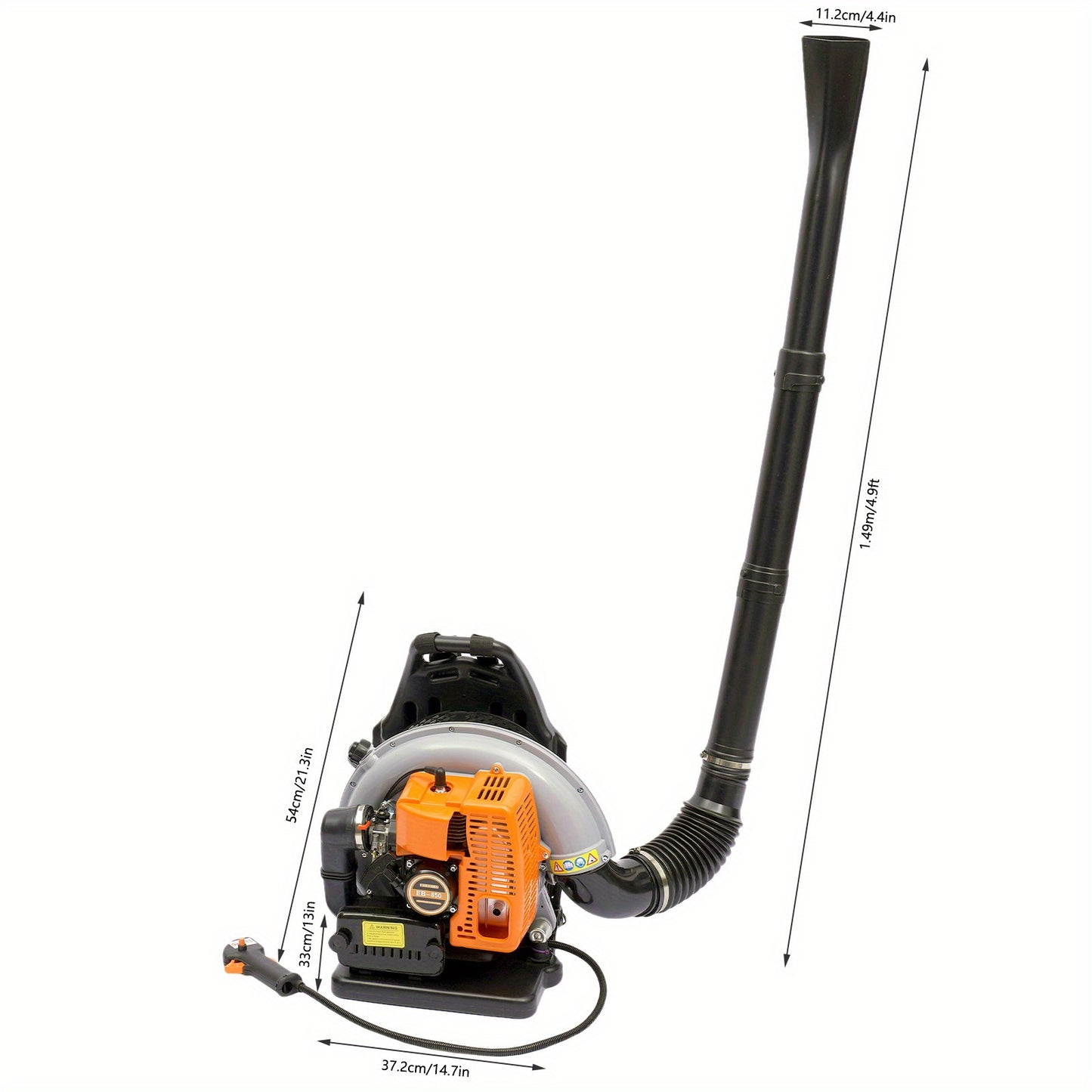 Benzine Bladblazer Rugzak – Bladblazer Op Benzine – Rugzakblazer – Tuinblazer – Bladblazer 65cc – 1,8 Liter Tank – 2,7 kW Vermogen