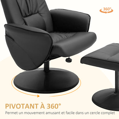 tv-fauteuil – relaxstoel – loungestoel – draaifauteuil – zithoekstoel – verstelbare rugleuning tot 145° – 360° draaibaar metalen frame