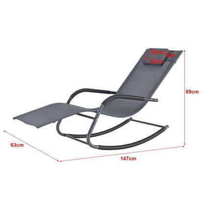Schommelstoel – Relaxstoel – Fauteuil – Loungestoel – Schommelstoel Babykamer – Set Van 2 – Stalen Frame – Snel Droogend Textiel