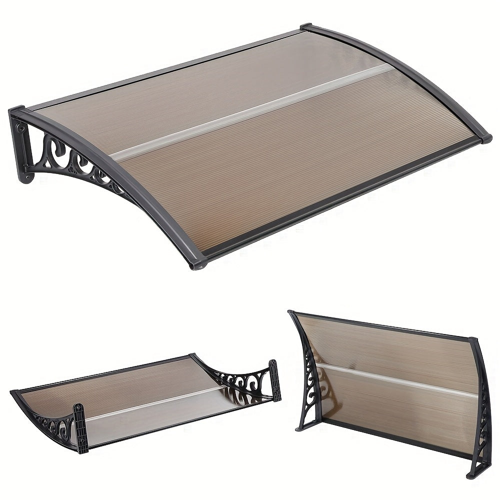 Zonnescherm – Zonwering – Uv-scherm – Privacyscherm – Inklapbaar – 2 Stuks – 120x80 cm – Polycarbonaat Panelen – Zwart Pp Frame – Eenvoudige Montage – Duurzaam & Uv-beschermend