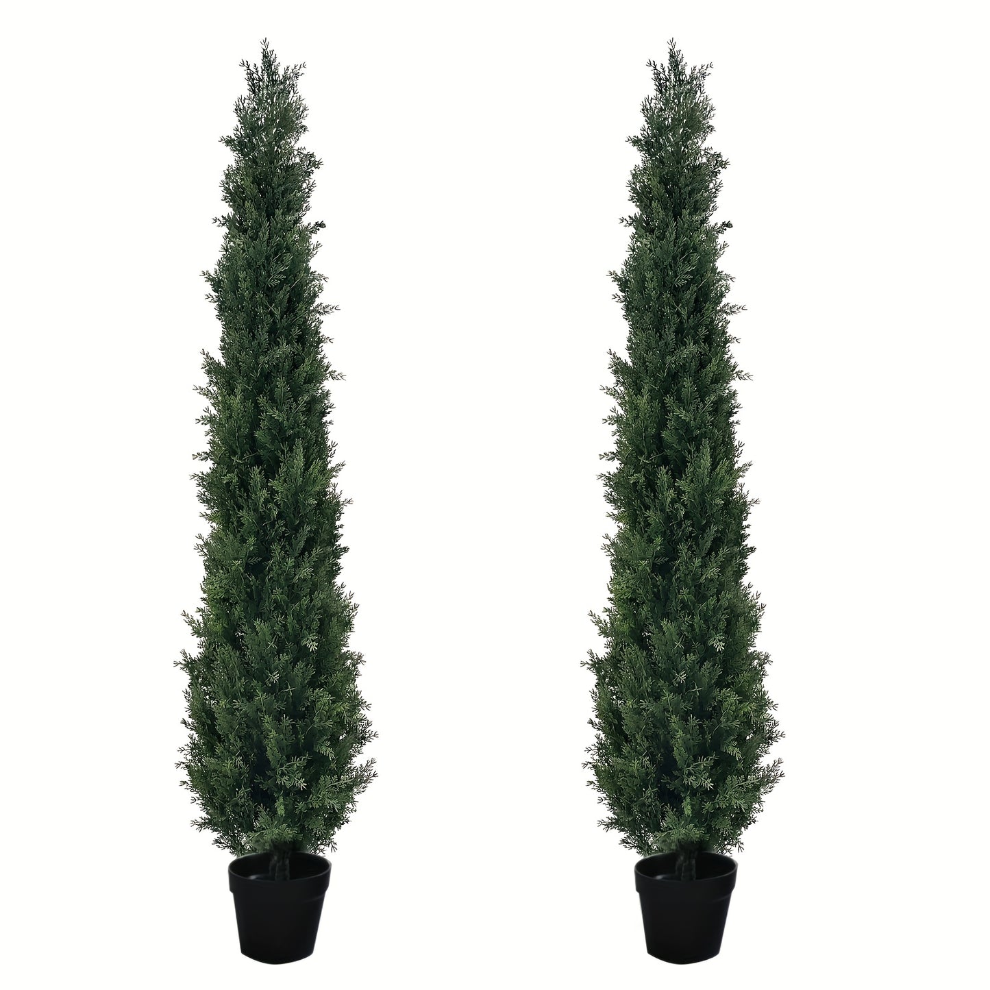 Kunstmatige Cederbomen – Nepdennen – Kunstplant – Kunststruiken – Evergreen Planten – Set Van 2 – 6 Voet Hoog – Weerbestendig PE Plastic