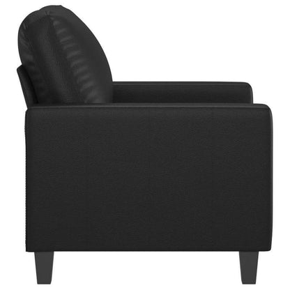 Zwarte Fauteuil – Lounge Stoel – Armstoel – Relaxstoel – Leunstoel – Stevig Houten Frame – Handmatige Kantelfunctie