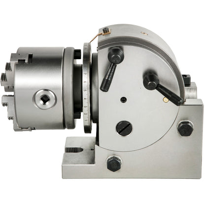 Deelkop Draaibank – Verdeelkop CNC – Indexeerkop Freesmachine – 3-Klauws Klauwplaat – 4 Inch Chuck – Verstelbare Hoek – HT200 Gietijzer Stabiel