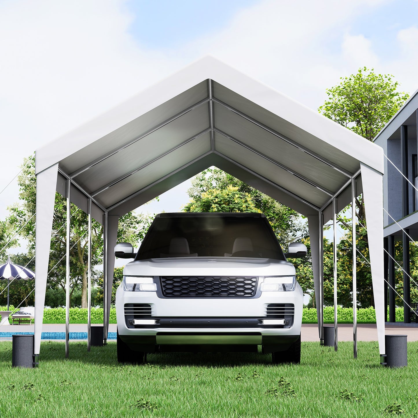 Carport – Overkapping – Garage – Tuinoverkapping – Carporttent – 3x6 Meter – Gegalvaniseerd Staal – Waterdicht en UV-bestendig