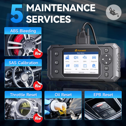 OBD2 Diagnosetool – Auto Scanner – Foutcode Lezer – Voertuigscanner – Diagnosescanner – Wi-Fi Verbinding – Olie Service Reset – ABS Ontluchten